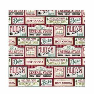 THE GIFT WRAP COMPANY Vintage-Like Signs Jumbo Roll Wrapping Paper